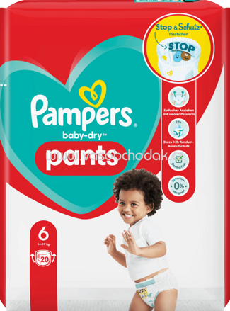Pampers Baby Pants Baby Dry Gr.6 Extra Large, 15+ kg, 20 St