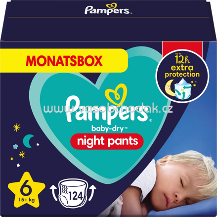 Pampers Baby Pants Night Baby Dry Gr. 6 Extra Large, 15+ kg, Monatsbox, 124 St