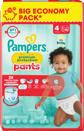 Pampers Baby Pants Premium Protection Gr.4 Maxi, 9-15kg, Big Pack, 42 St