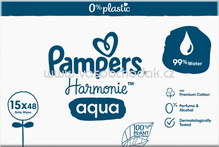 Pampers Feuchttücher Harmonie Aqua, 15x48 St, 720 St