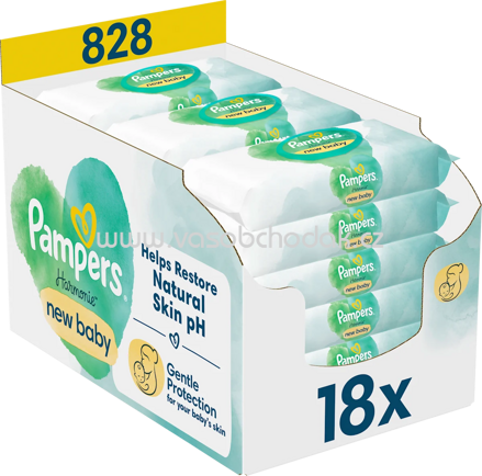 Pampers Feuchttücher Harmonie New Baby, 18x46 St, 828 St