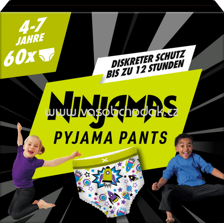 Ninjamas Pyjama Pants für Jungen 4-7 Jahre, Monatsbox, 60 St