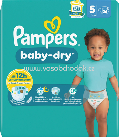 Pampers Windeln Baby Dry Gr.5 Junior, 11-16 kg, 26 St