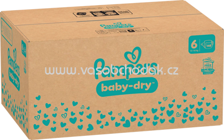 Pampers Windeln Baby Dry Gr.6 Extra Large, 13-18 kg, Monatsbox, 148 St