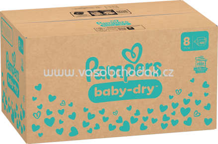 Pampers Windeln Baby Dry Gr.8 Extra Large, 17+ kg, Monatsbox, 120 St