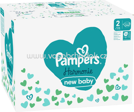 Pampers Windeln Harmonie Gr.2 Mini, 4-8 kg, Monatsbox, 204 St