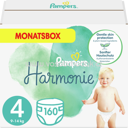 Pampers Windeln Harmonie Gr.4 Maxi, 9-14 kg, Monatsbox, 160 St