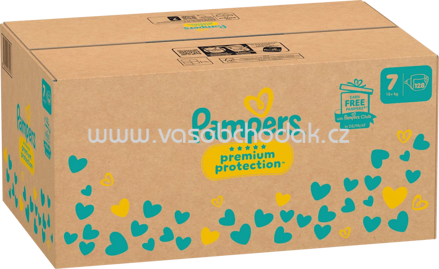 Pampers Windeln Premium Protection Gr. 7 Extra Large, 15+ kg, Monatsbox, 128 St