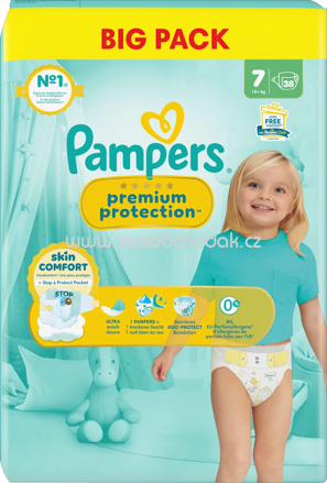 Pampers Windeln Premium Protection Gr. 7 XL, 15+ kg, Big Pack, 38 St