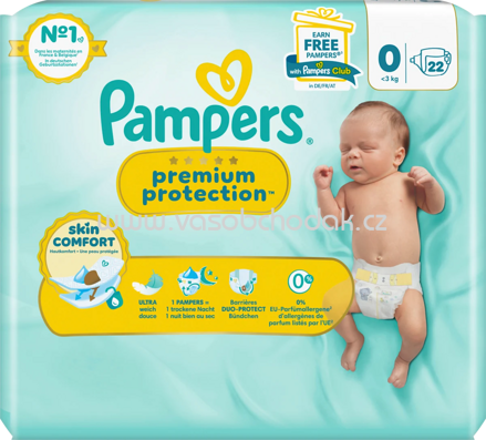 Pampers Windeln Premium Protection Gr.0 Micro, bis 3 kg, 22 St