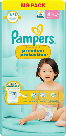 Pampers Windeln Premium Protection Gr.4 Maxi, 9-14 kg, Big Pack, 52 St