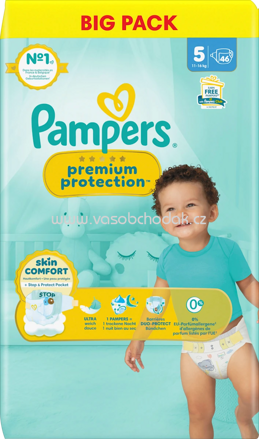 Pampers Windeln Premium Protection Gr.5 Junior, 11-16 kg, Big Pack, 46 St