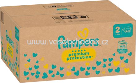 Pampers Windeln Premium Protection New Baby Gr. 2 Mini, 4-8 kg, Monatsbox, 240 St