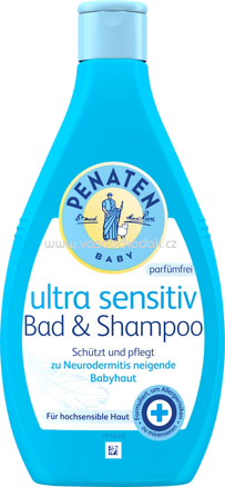 Penaten Baby Badezusatz Bad & Shampoo ultra sensitiv, 400 ml