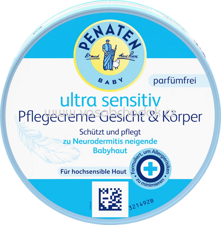 Penaten Baby Pflegecreme Gesicht & Körper ultra sensitiv, 100 ml