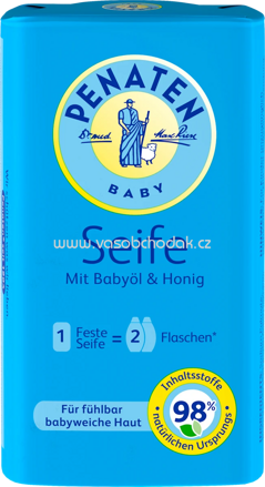 Penaten Seifenstück mit Babyöl & Honig, 90 g