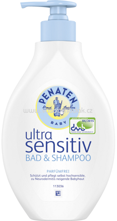 Penaten Badezusatz Bad & Shampoo ultra sensitiv, 400 ml