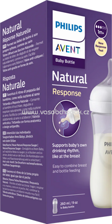 PHILIPS AVENT Babyflasche Natural Response weiß, von Geburt an, 260ml, 1 St