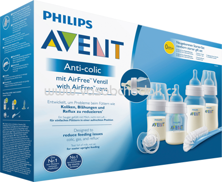 Philips AVENT Flasche Anti-colic mit AirFree Ventil, ab 0+ Monate, 1 Set