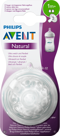 Philips AVENT Trinksauger, Silikon, Natural 2.0, ab 1 Monate, 2 St