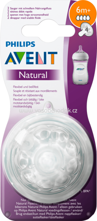 Philips AVENT Trinksauger, Silikon, Natural 2.0, ab 6 Monate, 2 St