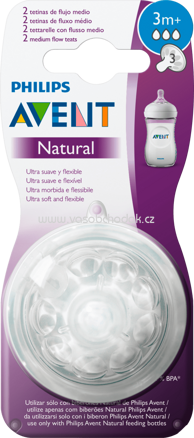 Philips AVENT Trinksauger, Silikon, Natural 2.0, ab 3 Monate, 2 St