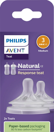 PHILIPS AVENT Trinksauger Natural Response Silikon, Gr. 3, ab dem 1. Monat, 1 St