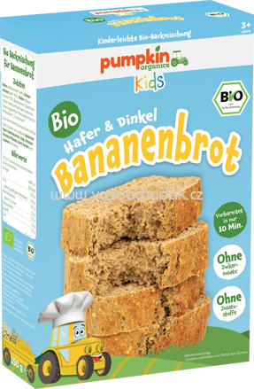 Pumpkin Organics Backmischung Bananenbrot Hafer & Dinkel, ab 3 Jahren, 350 g