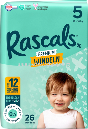 Rascals Windeln Gr.5, 13-18k g, 26 St
