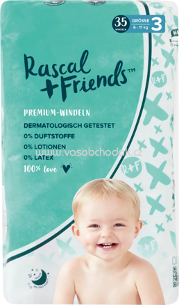 Rascal+Friends Windeln Gr. 3, 6-11 kg, 35 St