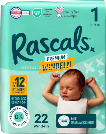 Rascals Windeln Gr.1 3-5 kg, 22 St