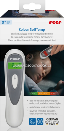 Reer Colour SoftTemp 3in1 kontaktloses Infrarot-Thermometer, 1 St