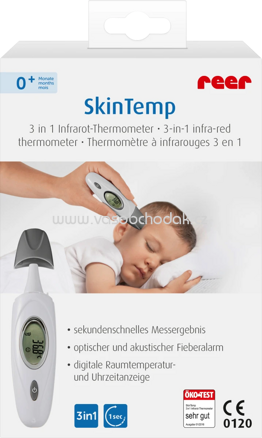 Reer Fieberthermometer Infrarot Skin Temp 3 in 1 für Ohr und Schläfe, 1 St