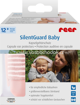 Reer Gehörschutz SilentGuard für Babys, ab 12 Monate, rosa, 1 St