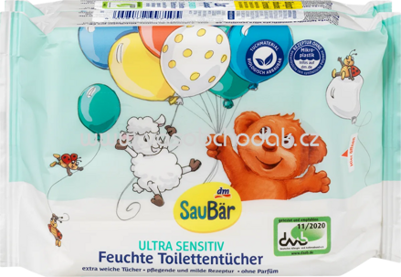SauBär Feuchte Toilettentücher ultra sensitiv (2x60 St), 120 St