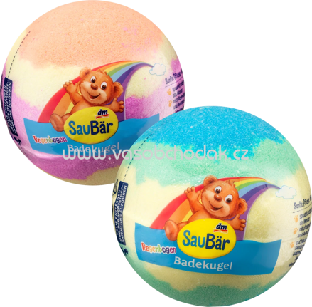 SauBär Kinder Badezusatz Badekugel Regenbogen, 1 St