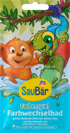 SauBär Kinder Badezusatz Farbenspiel Farbwechselbad, 50g