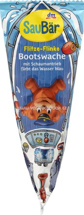 SauBär Kinder Badezusatz Flitze-Flinke Bootswache blau, 70 g