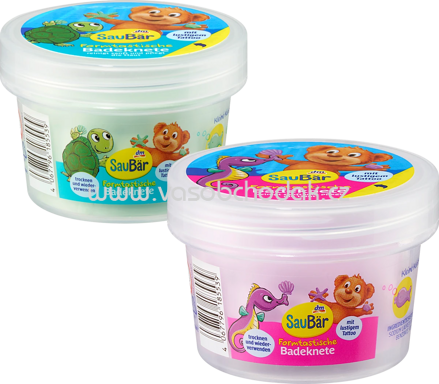 SauBär Kinder Badezusatz Formtastische Badeknete mit Tatoo, 100 g