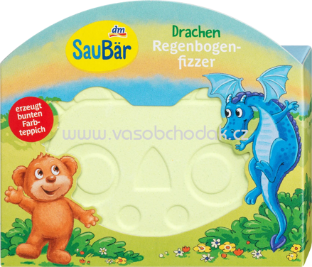 SauBär Kinder Badezusatz Regenbogen Badefizzer Drache, 1 St