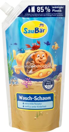 SauBär Waschschaum Frucht Nachfüller, 400 ml