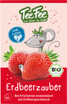 TeeFee Bio-Früchtetee mit Erdbeere, 20x1,5g, 30 g