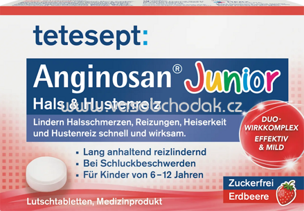 tetesept Anginosan Junior Halstabletten zuckerfrei, 20 St