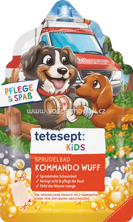 tetesept Kinder Badezusatz Sprudelbad Kommando Wuff, 40 g