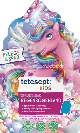 tetesept Kinder Badezusatz Sprudelbad Regenbogenland, 40 g