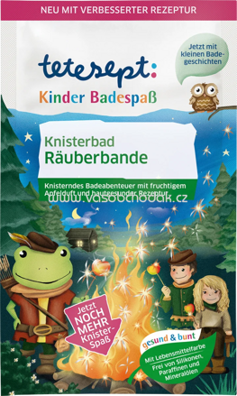 Tetesept Badezusatz Kinder Badespaß Knisterbad Räuberbande, 50g