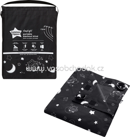 Tommee Tippee Verdunkelungsrollo Sleeptime für Unterwegs, XL, schwarz, 1 St