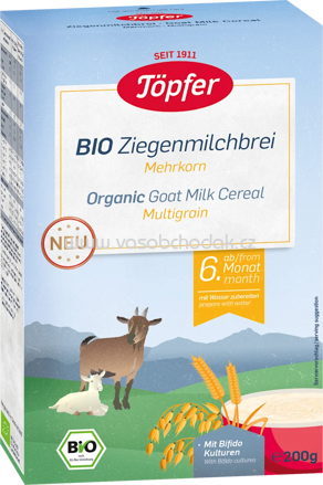 Töpfer Abendbrei Ziegenmilch Mehrkorn ab dem 6. Monat, 200g