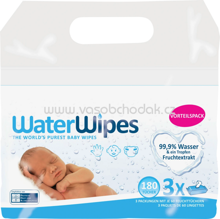 WaterWipes Feuchttücher, 3x60 St, 180 St