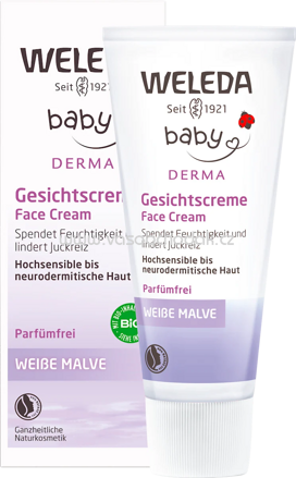 WELEDA baby Gesichtscreme Derma Weiße Malve, 50 ml
